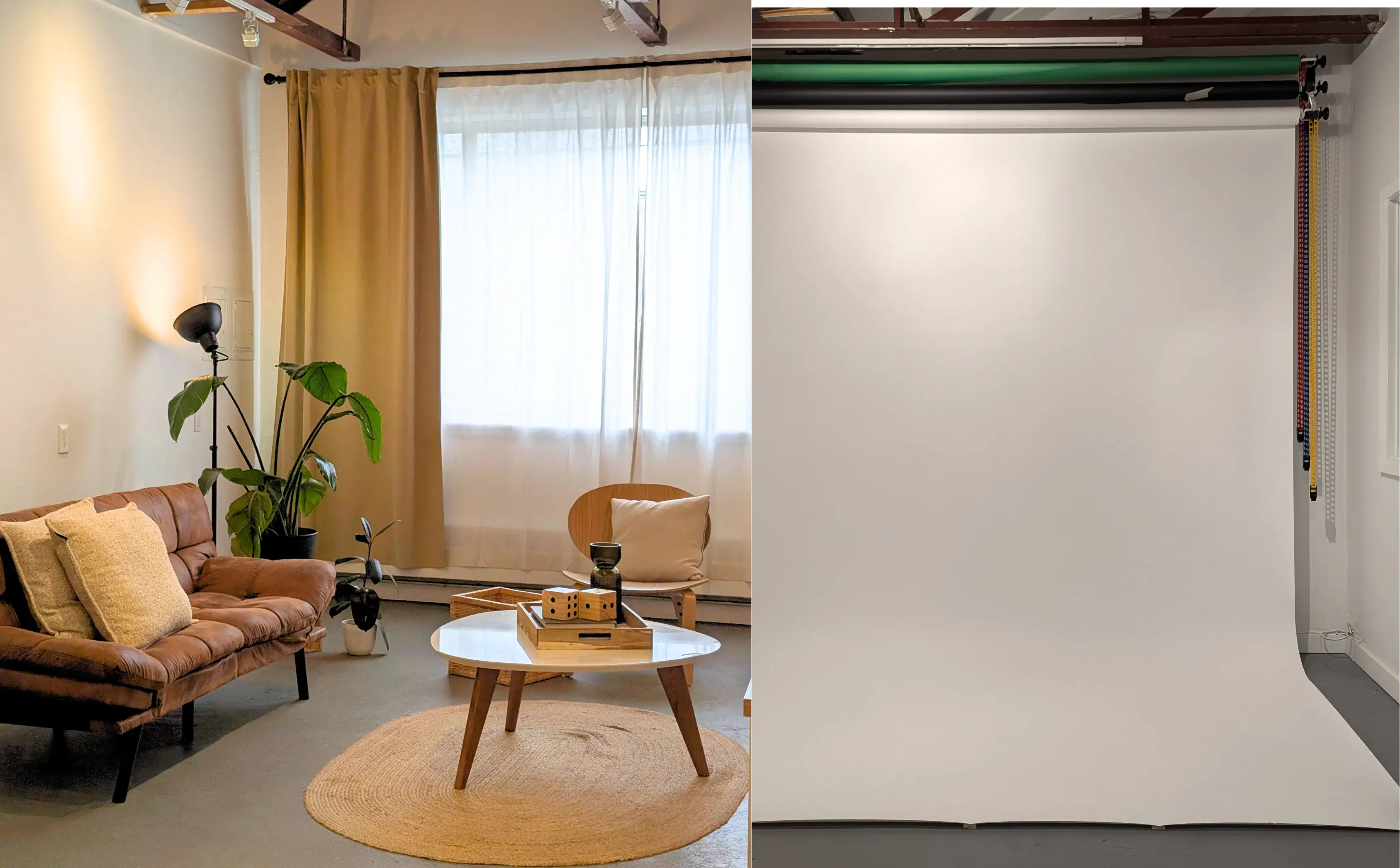 Content Hub Studio set with gallery wall and capture backdrop
