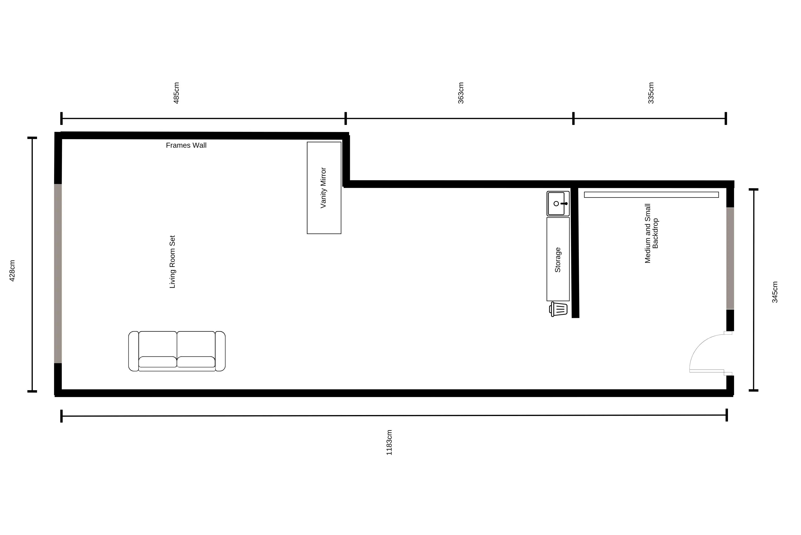 Floor plan for Content Hub Studio